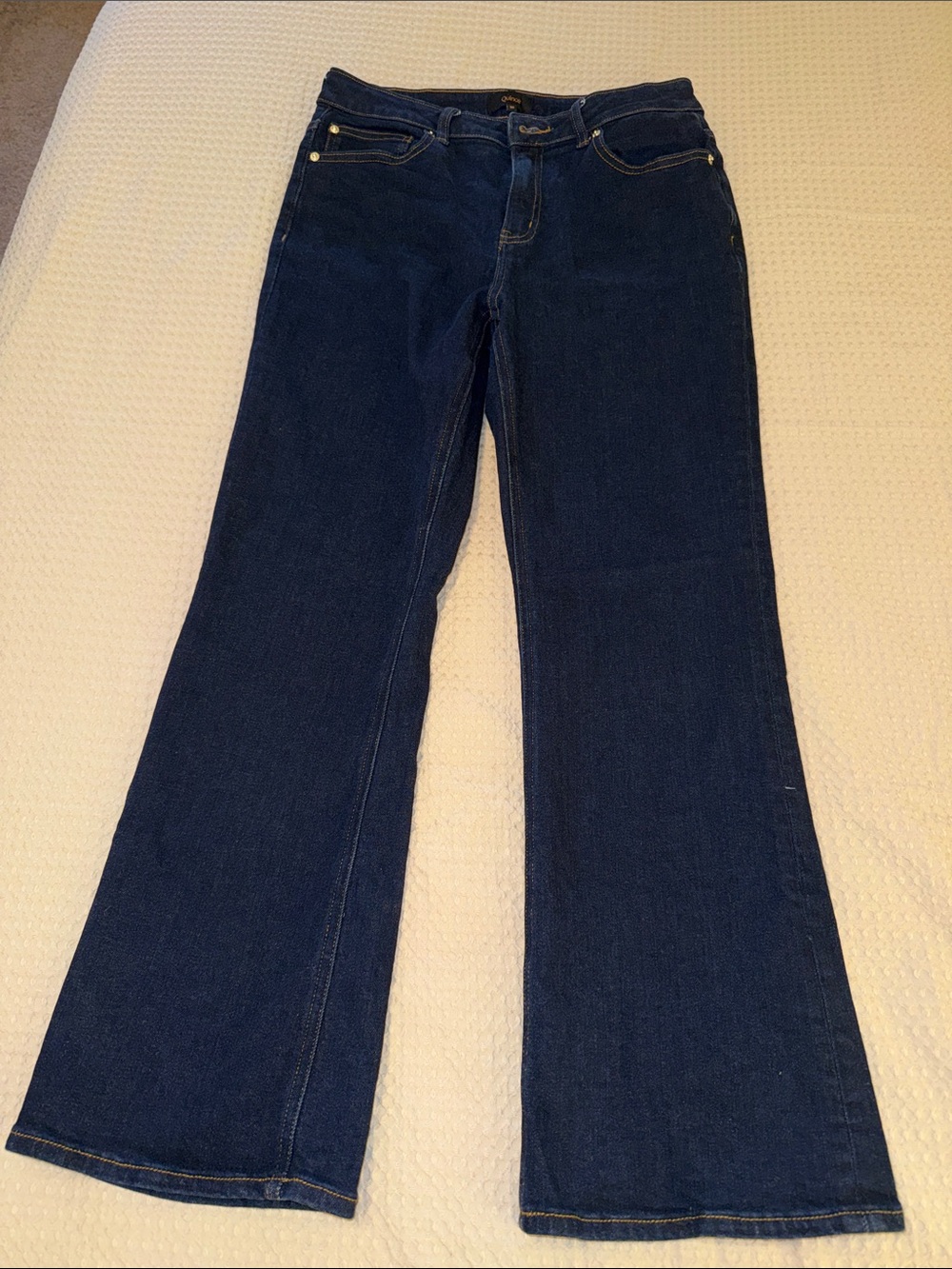 Quince Dark Blue Flared Jeans